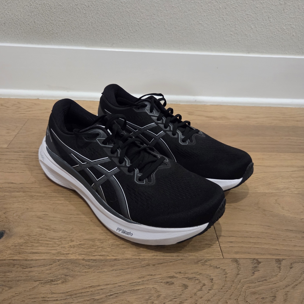 Asics Gel Kayano Black and White Running Shoes